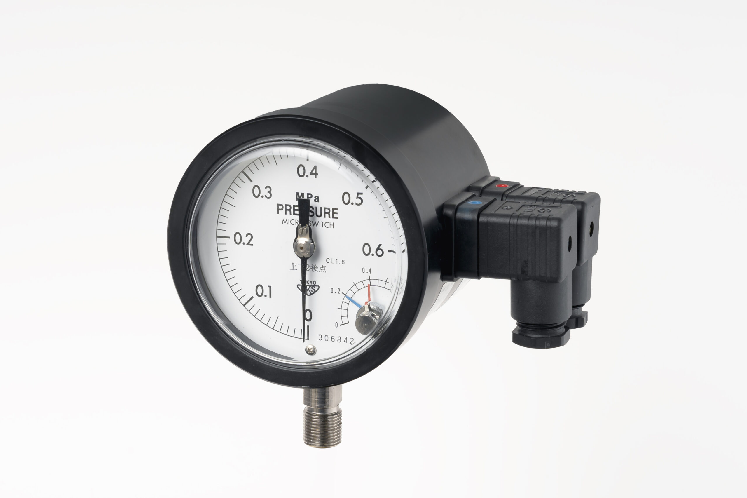 旭計器 密閉形圧力計 B形 耐熱耐振形 圧力範囲(MPA)：0〜0.3 315-B351X0.3MPA-HV 入数：1個 旭計器 密閉形圧力計 B形 耐熱耐振形 圧力範囲(MPA)：0〜0.3